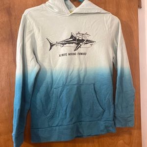 Old navy ombré shark hoodie. Size 10/12